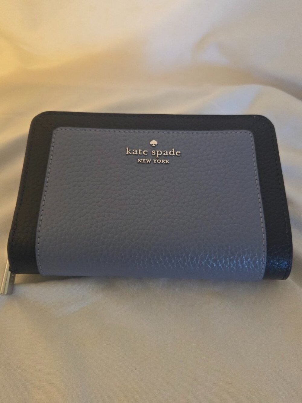 Kate Spade Two-Tone Wallet - Periwinkle and Navy - Medium Zip Around